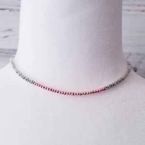 Rose Gold Choker Necklace on a Toggle Clasp